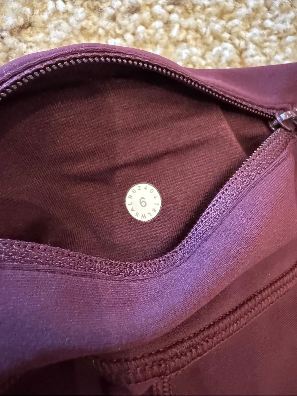 Wine Maroon lululemon tight stuff tight size 6 leggings